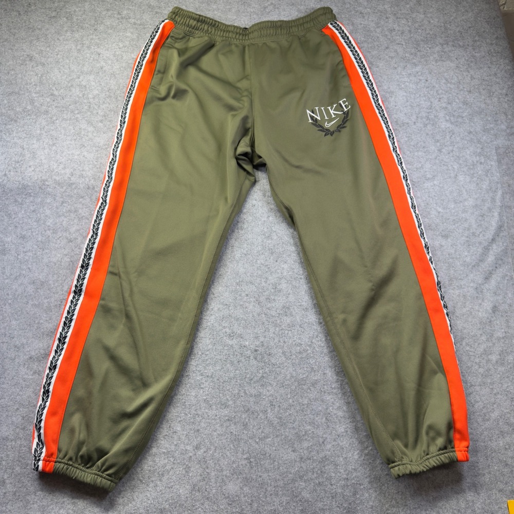 Nike Track Pants Mens XL Olive Orange NWT Dri-FIT Laurel Wreath Joggers
